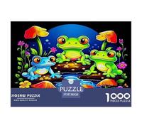 Cute Fantasy Frog 1000 Piece Jigsaw Puzzles for Adults, Impossible Educational Games Challenging Frog ArtHome Decoration 38x26cm/1000pcs