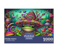 Cute Fantasy Frog Jigsaw Puzzles 1000 Piece Birthday Gifts for Children Boys Girls - A Funny And Artistic Puzzle Frog Art Home Decoration 38x26cm/1000pcs