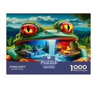 Cute Fantasy Frog Jigsaw Puzzles 1000 Piece Birthday Gifts for Children Boys Girls Classic Educational Games Frog Art Home Decoration 70x50cm/1000pcs