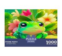 Cute Fantasy Frog Jigsaw Puzzles 1000 Piece Birthday Gifts for Children Boys Girls Classic Educational Games Frog Art Beautiful Decoration 38x26cm/1000pcs