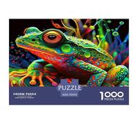 Cute Fantasy Frog Jigsaw Puzzles 1000 Piece for Adults Or Families Fit Together Perfectly Classic Educational Games Frog Art Home Decoration 70x50cm/1000pcs