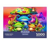 Cute Fantasy Frog Jigsaw Puzzles 1000 Piece Ideal for Adults, Teens, And Kids Educational Challenging Games Frog Art Beautiful Decoration 70x50cm/1000pcs