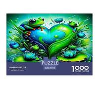 Cute Fantasy Frog Jigsaw Puzzles 1000 Piece Ideal for Adults, Teens, And Kids Impossible Educational Games Challenging Frog Art Beautiful Decoration 70x50cm/1000pcs