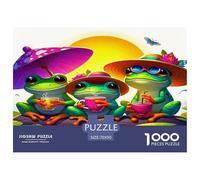 Cute Fantasy Frog Jigsaw Puzzles 1000 Piece Women, Gifts for Men - A Funny And Artistic Puzzle Frog Art Home Decoration 70x50cm/1000pcs