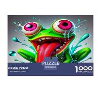 Cute Fantasy Frog Jigsaw Puzzles 1000 Pieces for Adults - Educational Games Birthday Gifts for Children Boys Girls Frog Art Decoration 38x26cm/1000pcs