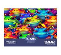 Cute Fantasy Frog Jigsaw Puzzles 1000 Pieces for Adults - Educational Games Birthday Gifts for Children Boys Girls Frog Art Decoration 70x50cm/1000pcs