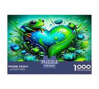 Cute Fantasy Frog Jigsaw Puzzles for Adults 1000 Piece Educational Game Challenge Toy Frog Art Home Decoration 38x26cm/1000pcs