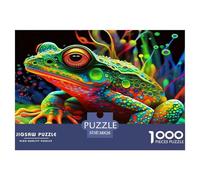 Cute Fantasy Frog Jigsaw Puzzles for Adults 1000 Piece Kids Learning Educational Toys Frog Art Family Games 38x26cm/1000pcs