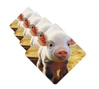 Cute Farm Animal Car Air Fresheners Cards Set of 4 Pieces Personalized Car Fresheners Gifts for Men Women Auto Aromatherapy Tablets Hanging Scented Cards for Wardrobe Bathroom