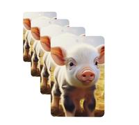 Cute Farm Animal Car Air Fresheners Cards Set of 4 Pieces Personalized Car Fresheners Gifts for Men Women Auto Aromatherapy Tablets Hanging Scented Cards for Wardrobe Bathroom