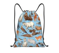 Cute Farm Animal Title: Lightweight Drawstring Duffel Bag â€“ Water-Resistant Foldable Gym Sack with Adjustable Shoulder Strap, Ideal for Sports, Yoga, Travel and School
