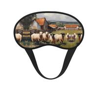 Cute Farm Animals Blackout Sleep Mask with Elastic Band Design Fits All Head Shapes Ideal for Travel Office and Shift Work