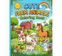 Cute Farm Animals Coloring Book