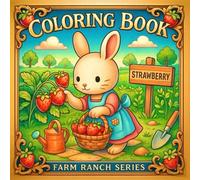 Cute Farm Animals Coloring Book: Relaxing Country Scenes with Adorable Animals, Flowers, and Cozy Countryside Charm - Perfect for Kids and Adults