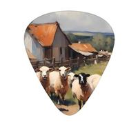 cute farm animals Printed guitar picks, 12 pieces in 3 different thicknesses, suitable for acoustic guitar, electric guitar and band players