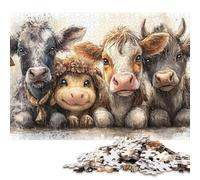 Cute Farm Friends Art Puzzle for Adults And Teenagers 300 Pieces Wooden Puzzles for Teenagers Gifts Brain Teaser Game 300pcs (40x28cm)