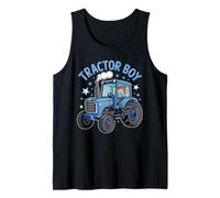 Cute Farm Tractor Kids Farming Farmer Men Boys Tractors Tank Top