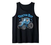 Cute Farm Tractor Kids Farming Farmer Men Boys Tractors Tank Top