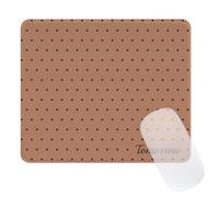 Cute Fashion Polka Dot Mouse Pad, Waterproof Aesthetics Dots Mouse Mat Design,Non-Slip Rubber Base Computer Simple Funny Mousepad,Wave Point Small Mouse Pad Desk Accessories,Brown