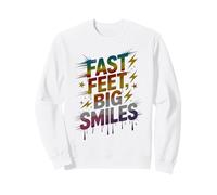 Cute FAST FEET BIG SMILES Snack Teacher Race On Kids Fast Sweatshirt