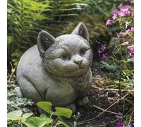 Cute Fat Cat Solid Stone Garden Ornament
