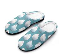 Cute Fat Pigeons Men's House Slippers Memory Foam Washable Cotton Slip on Home Shoes