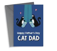 Cute Father’s Day Card - Black And White Cat - From The Cat
