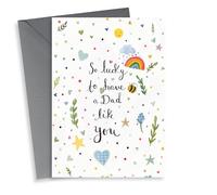 Cute Father's Day/Birthday Card - So Lucky To Have A Dad Like You - Stars