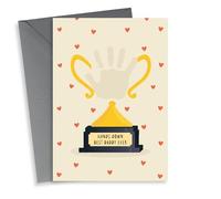 Cute Father's Day Card - Best Daddy Ever - Trophy