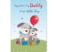 Cute Father's Day Card Daddy From Boy - 9 x 6 inches - Piccadilly Greetings