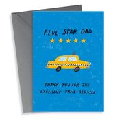 Cute Father's Day Card - Five Star Dad - Excellent Taxi Service