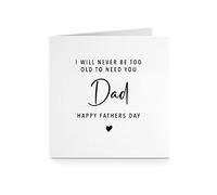 Cute Father's Day Card for Dad - Never Too Old Black Heart For Daddy