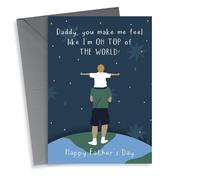 Cute Father's Day Card - For Daddy - On Top Of The World