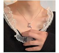 Cute Fawn Animal Moonstone Luxury 925 Sterling Silver Clavicle Chain Necklace For Women Fashion Bling Jewelry Korean