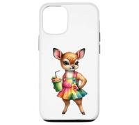 Cute Fawn Deer Tropical Smoothie Drink Summer Case for iPhone 12/12 Pro