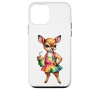 Cute Fawn Deer Tropical Smoothie Drink Summer Case for iPhone 12 mini