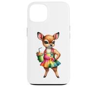Cute Fawn Deer Tropical Smoothie Drink Summer Case for iPhone 13