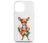 Cute Fawn Deer Tropical Smoothie Drink Summer Case for iPhone 13 Pro Max