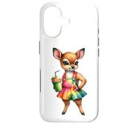 Cute Fawn Deer Tropical Smoothie Drink Summer Case for iPhone 17