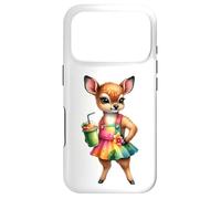 Cute Fawn Deer Tropical Smoothie Drink Summer Case for iPhone 17 Pro