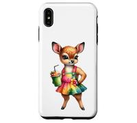 Cute Fawn Deer Tropical Smoothie Drink Summer Case for iPhone XS Max