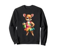 Cute Fawn Deer Tropical Smoothie Drink Summer Sweatshirt