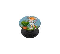 Cute Fawn Gardener Heart Topiary Woodland Animal Design PopSockets Adhesive PopGrip