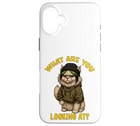Cute Feline Funny Sarcastic Cat Lady Quote Humor Case for iPhone 16 Plus