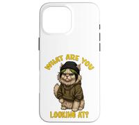 Cute Feline Funny Sarcastic Cat Lady Quote Humor Case for iPhone 16 Pro Max
