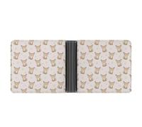 Cute Fennec Fox Novelty Billfold Wallet Funny Wallets Bill Coin Card Holder Funny Pouch Purse for Men Women