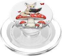 Cute Fennec Fox Reading Book Cottagecore Aesthetic Bookworm PopSockets PopGrip for MagSafe