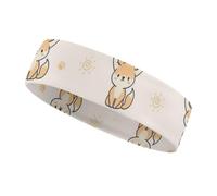 Cute Fennec Fox Workout Headbands Elastic Sport Sweatband for Athletic Yoga Running Gym Women Men