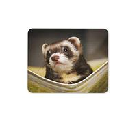 Cute Ferret In A Hammock Mouse Mat Pad - Lazy Days Animal Computer #16329