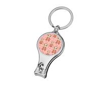 Cute Ferret Nail Clippers Sharp Sturdy Fingernail Cutters with Bottle Opener Keychain
